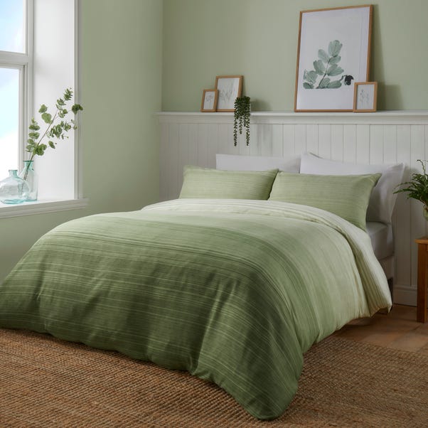 Fairhaven Green Duvet Cover and Pillowcase Set image 1 of 3