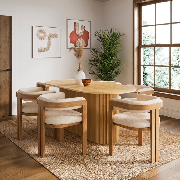 Amari 6-8 Seater Oval Dining Table, Oak