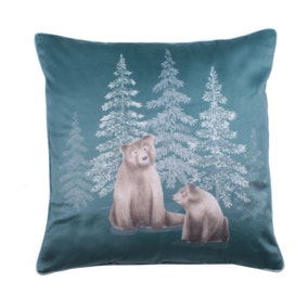 Lodge Bear Walks Cushion