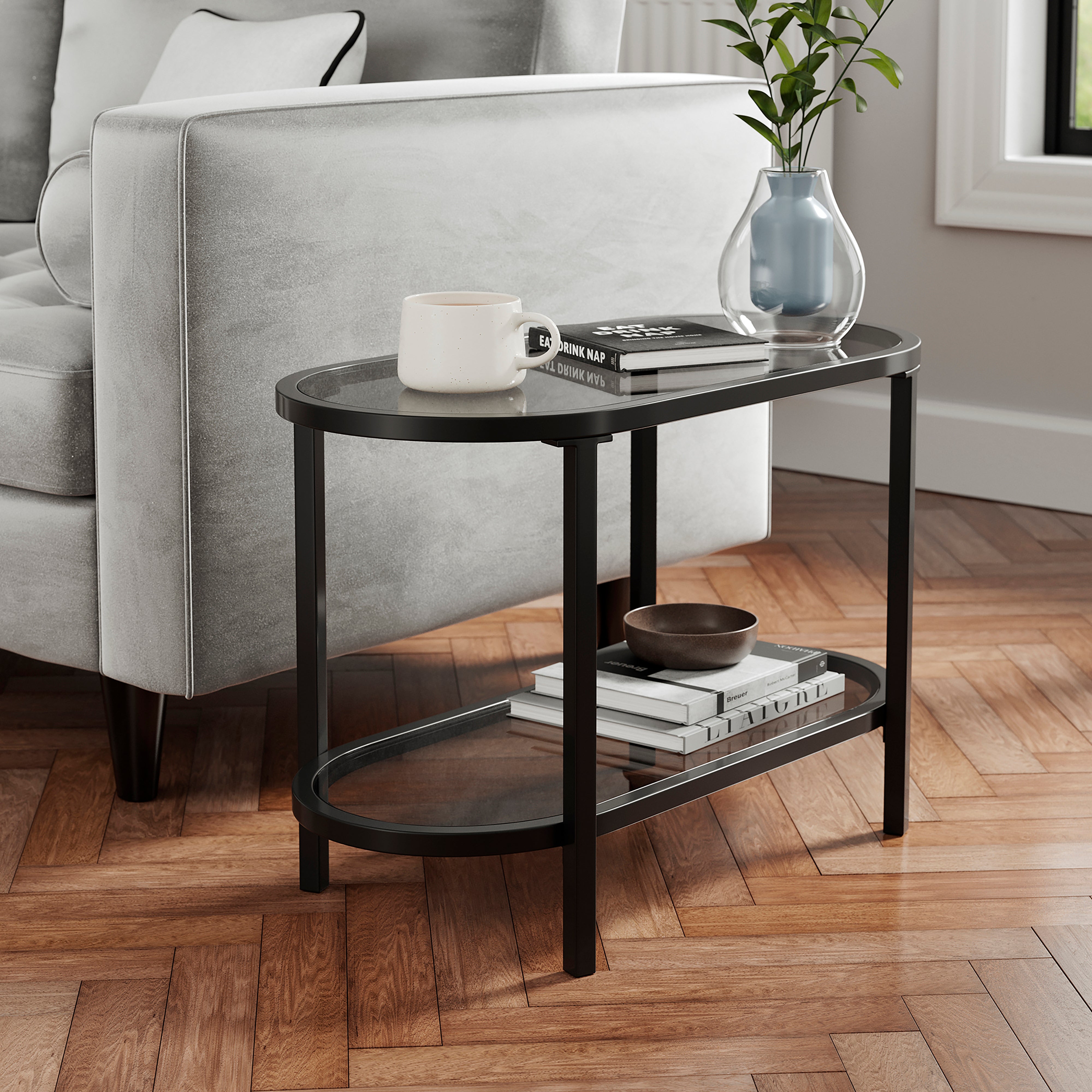 Sofia Long Side Table Black