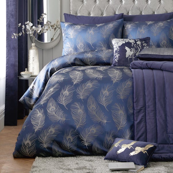 Laurence Llewelyn Bowen Dandy Navy Duvet Cover and Pillowcase Set image 1 of 4