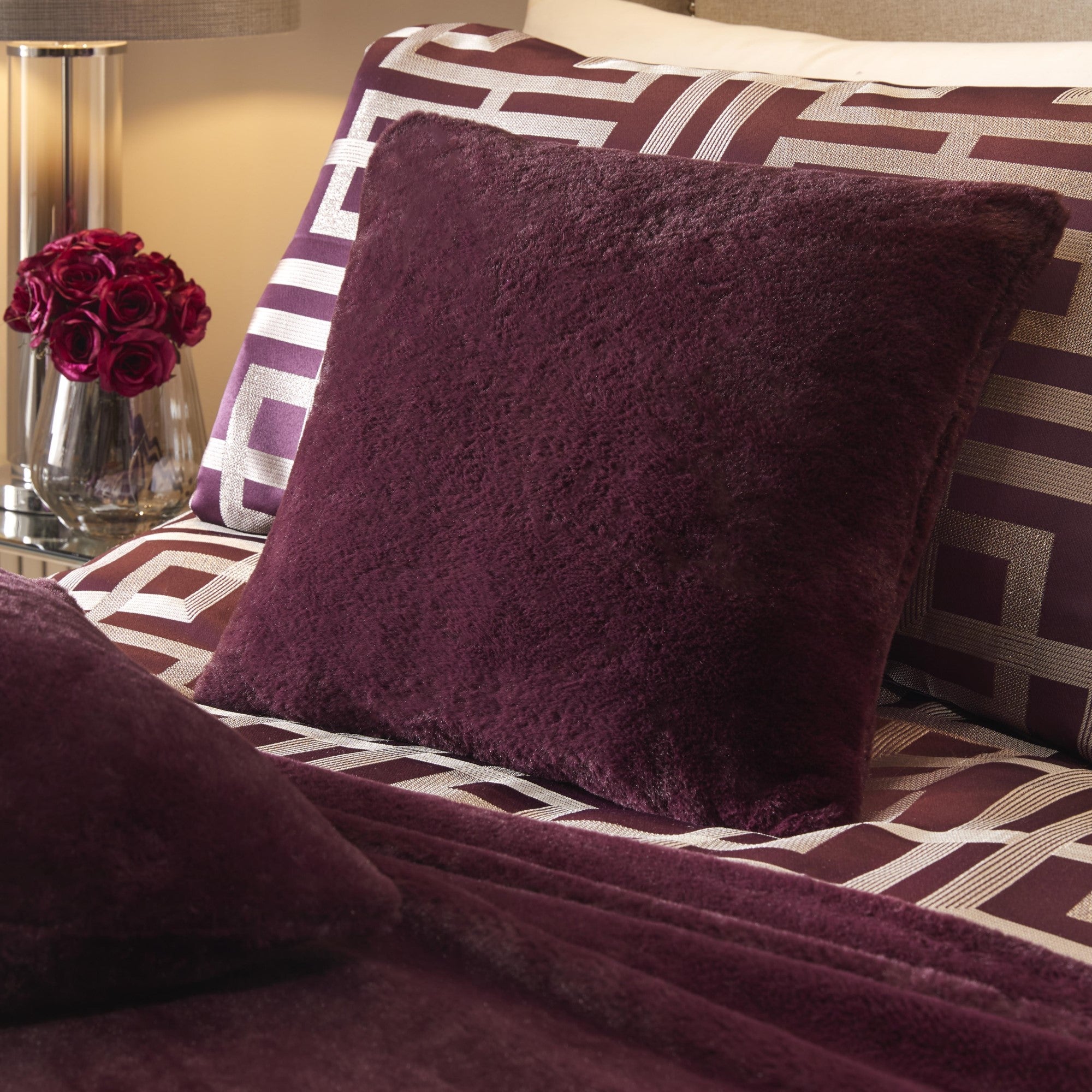 Soiree Lucie Cushion Damson Purple