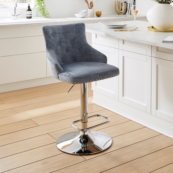 Selena bar stool mink distressed velvet sale