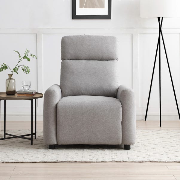 Riley Herringbone Recliner Chair, Grey image 1 of 9