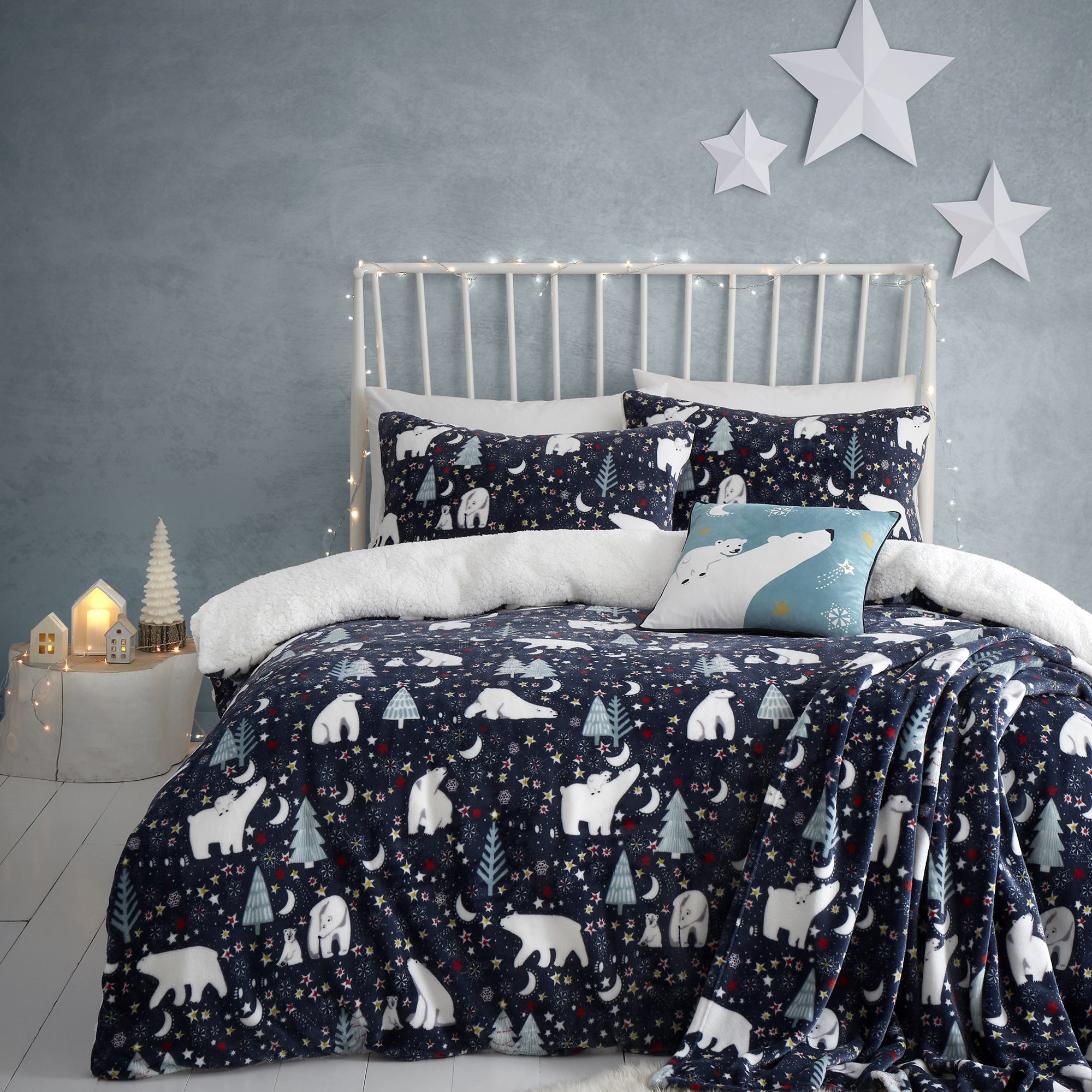 Fusion Starry Night Duvet Cover And Pillowcase Set Blue