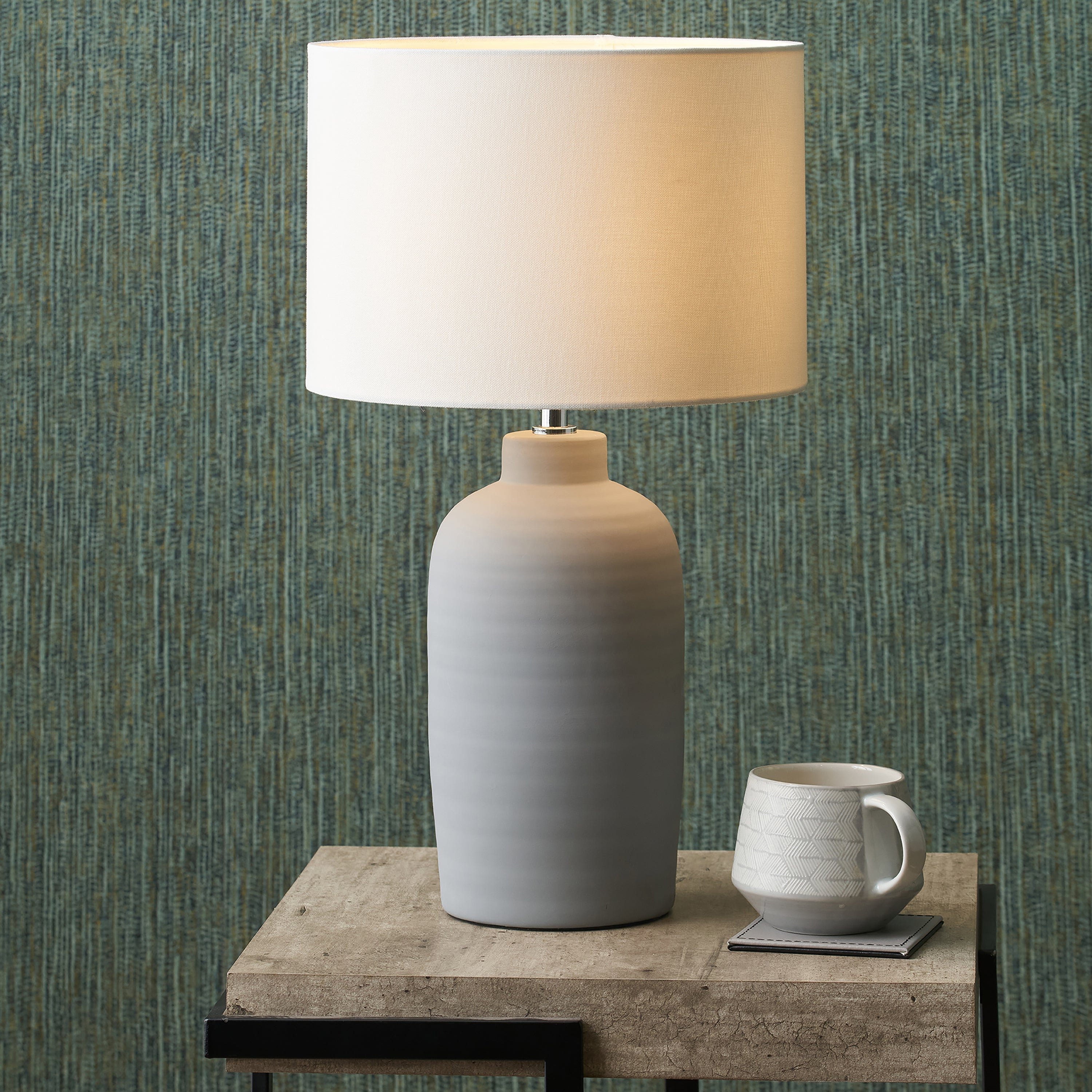 Soren Matt Ceramic Table Lamp Grey