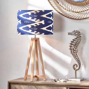 Lars Ikat Patterned Cylinder Lamp Shade