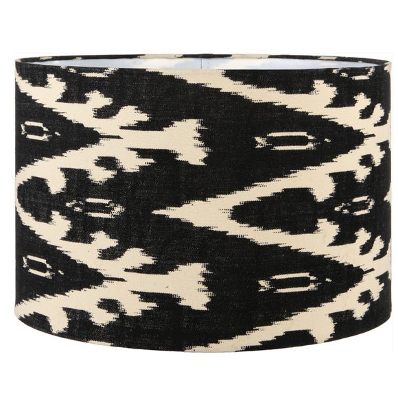 Lars Ikat Patterned Cylinder Lamp Shade