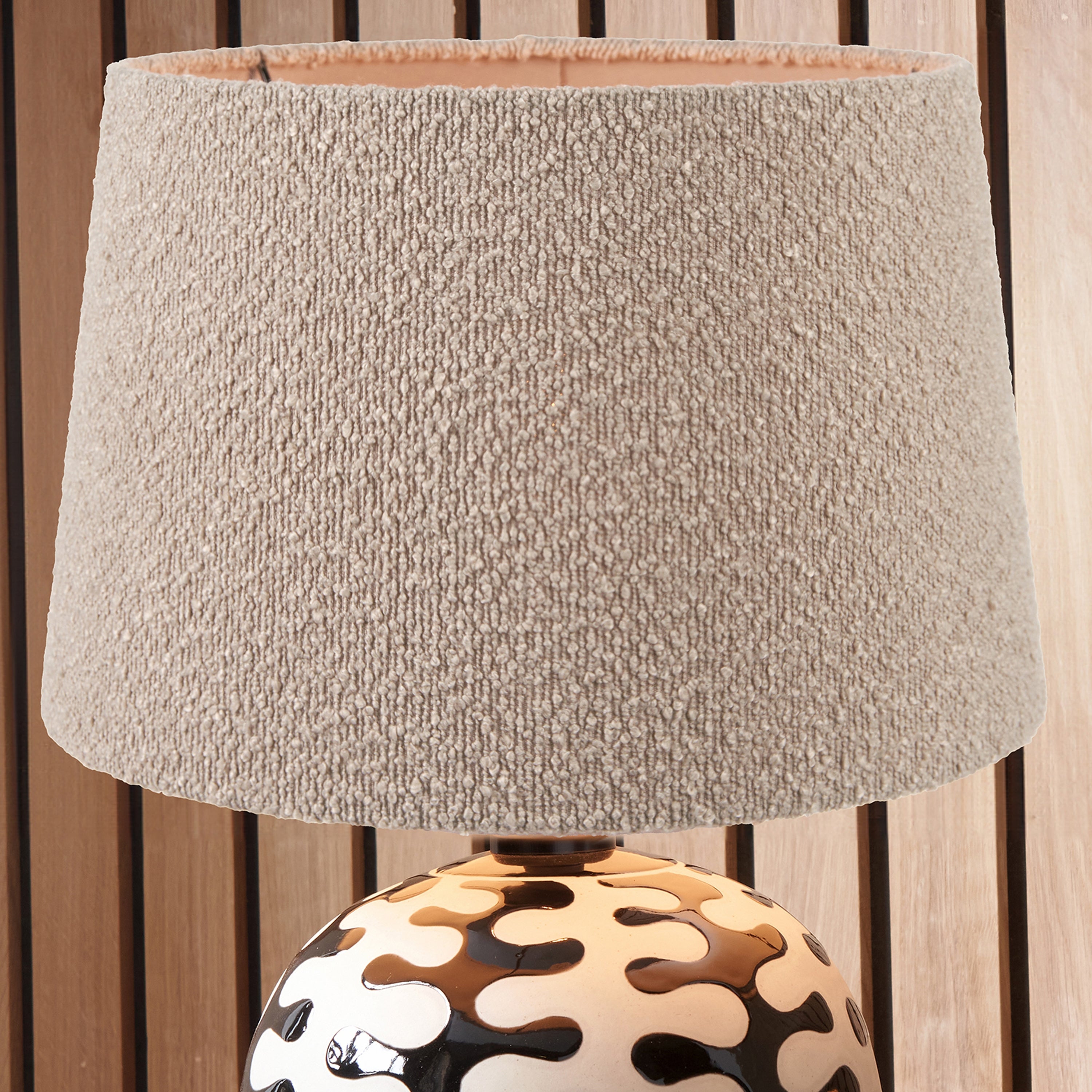 Martigues Boucle Tapered Cylinder Lamp Shade Taupe