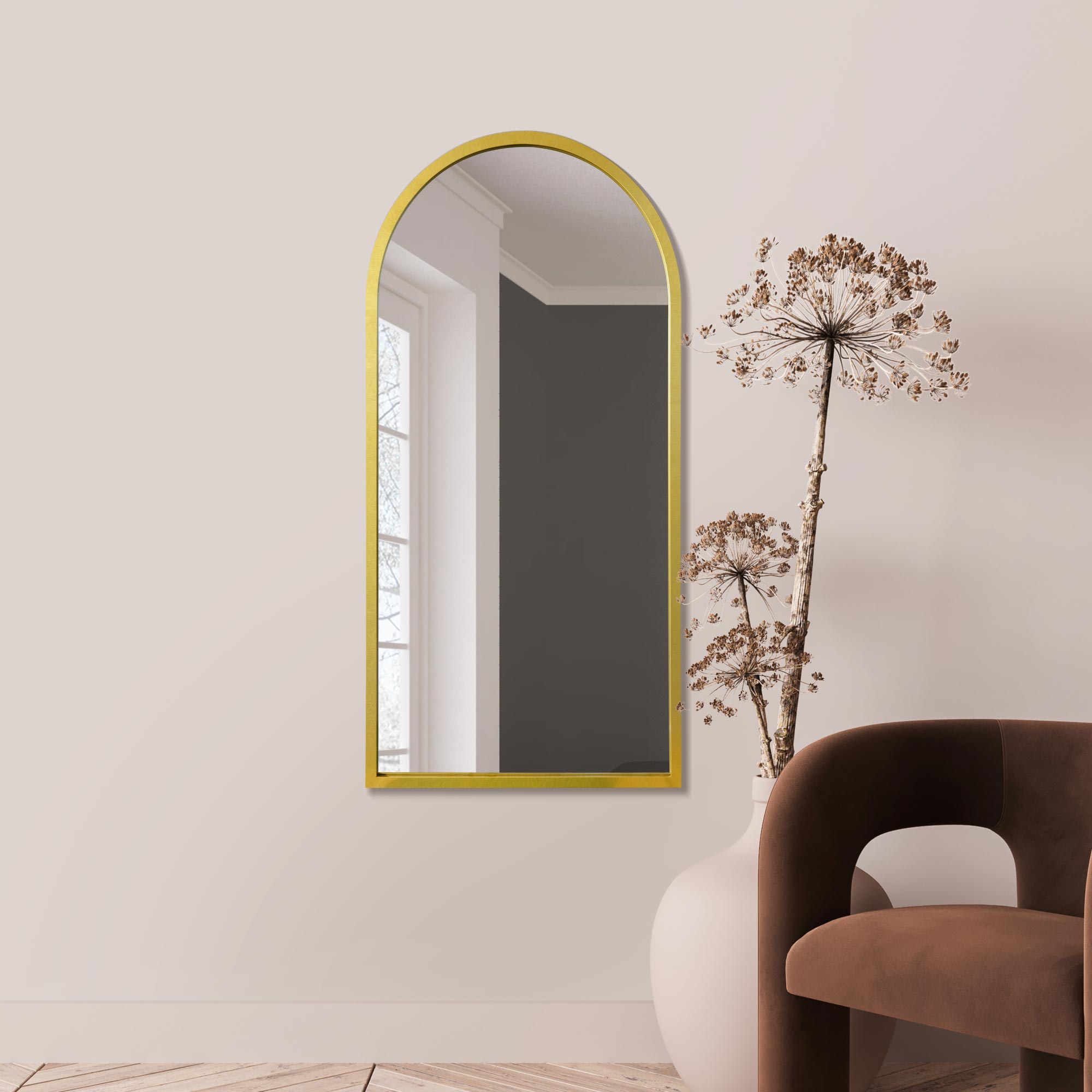 Arcus Framed Arched Wall Mirror