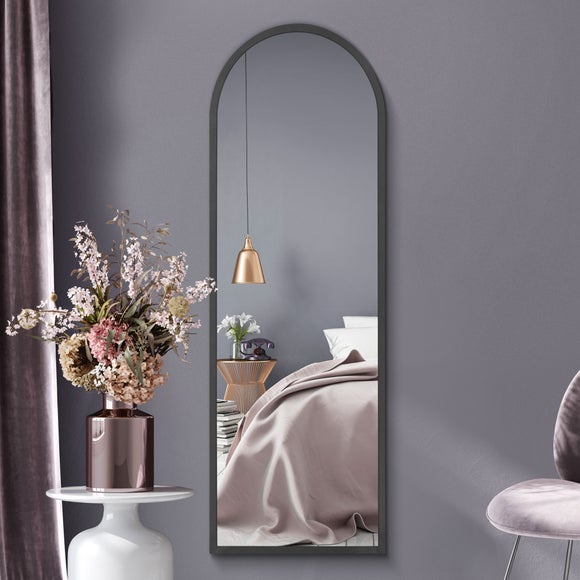 Arcus Slim Arched Framed Full Length Wall Mirror