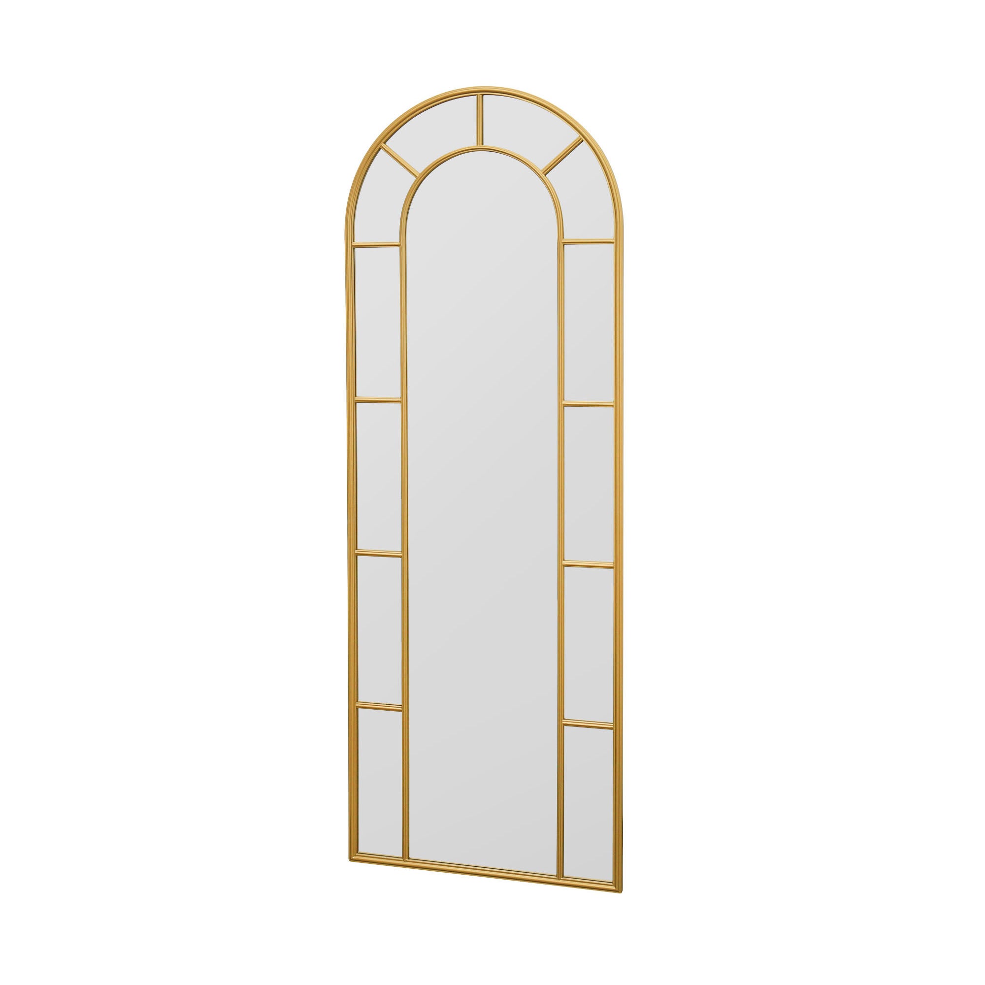 Arcus Denestra Arched Full Length Wall Mirror Gold