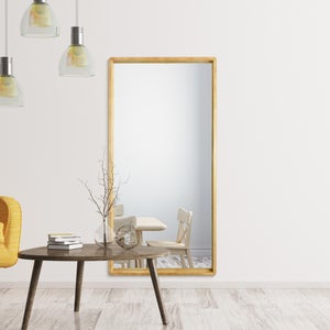 Naturalis Solid Oak Rectangle Full Length Wall Mirror