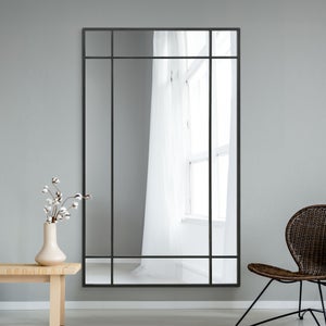 Penestra Modern Rectangle Indoor Outdoor Full Length Wall Mirror
