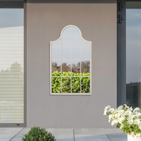 Arcus Window Pane Arched Indoor Outdoor Wall Mirror