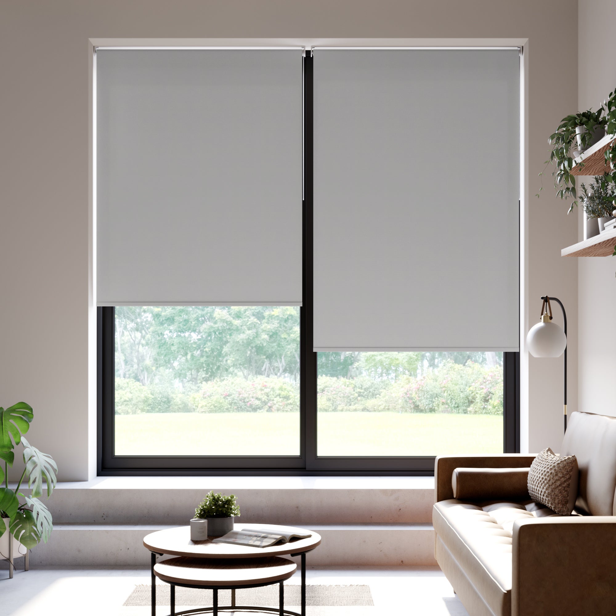 Dawn Daylight Made to Measure Roller Blind Fabric Sample Dawn Cool Greige