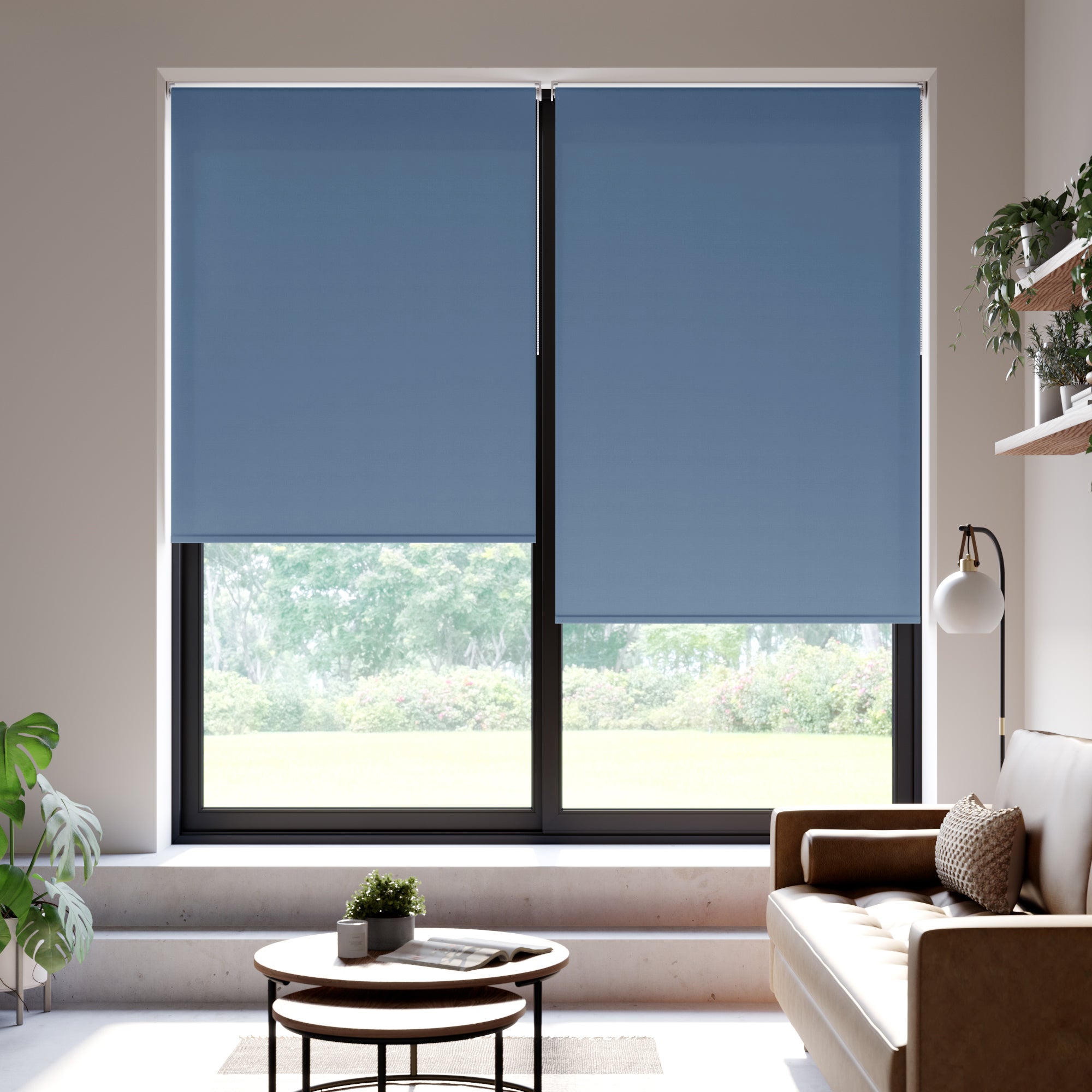 Iona Daylight Made to Measure Flame Retardant Roller Blind Fabric Sample Iona Wedgewood