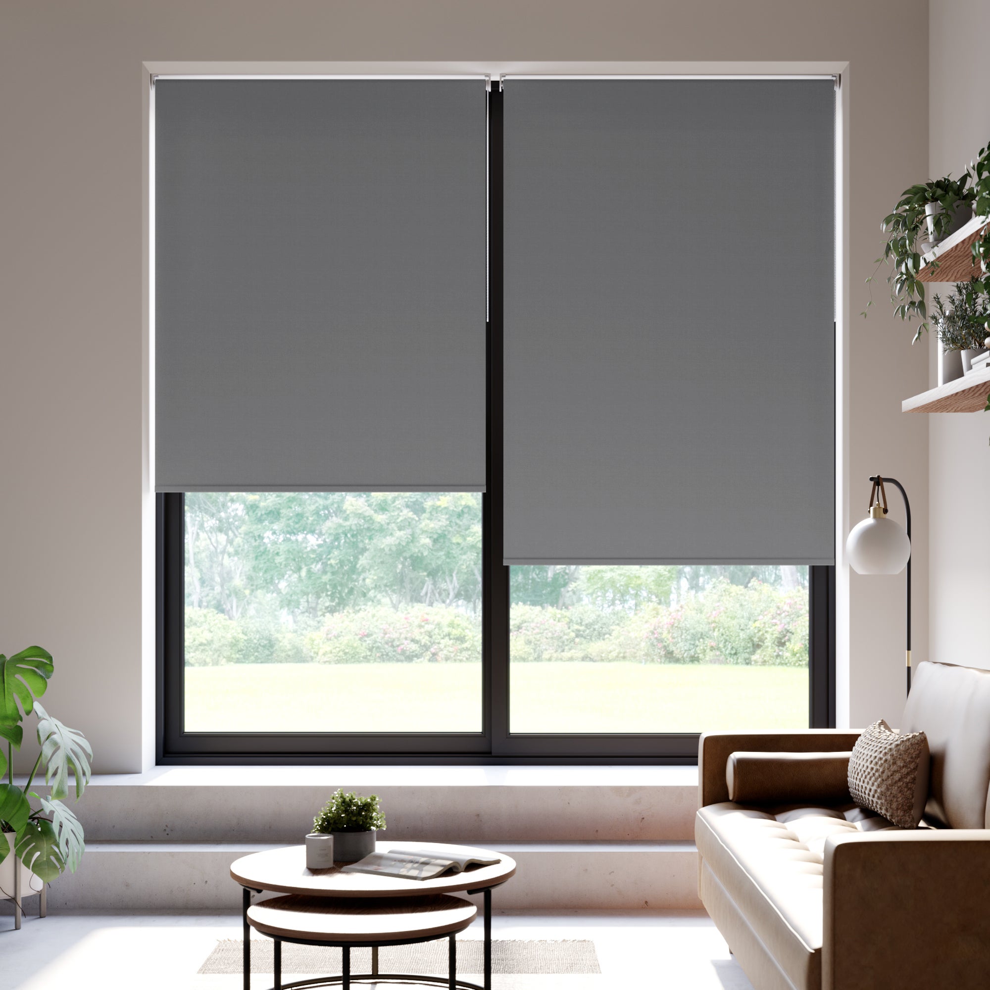 Iona Daylight Made to Measure Flame Retardant Roller Blind Fabric Sample Iona Mercury