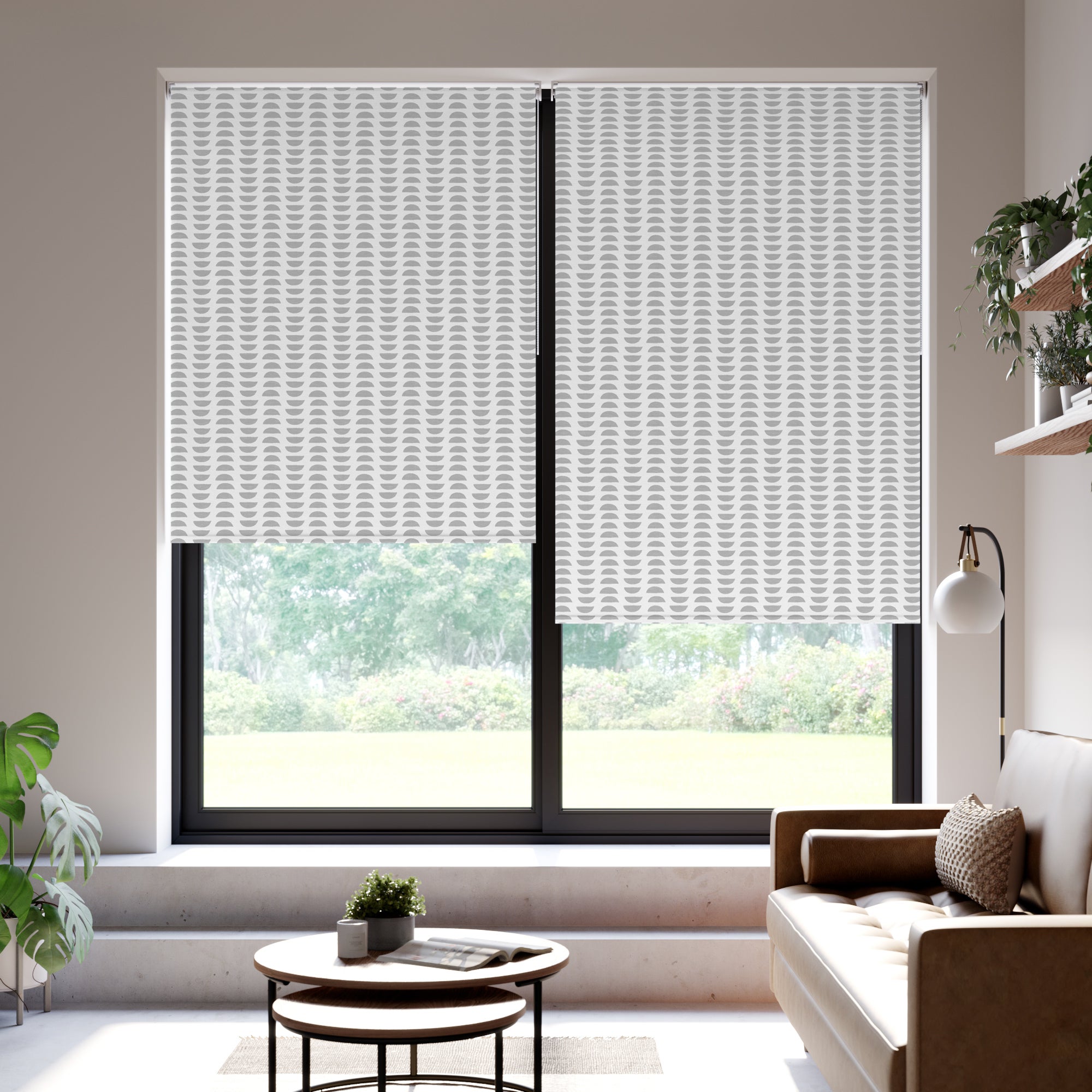 Kenzo Daylight Made to Measure Roller Blind Fabric Sample Kenzo Silver Moon