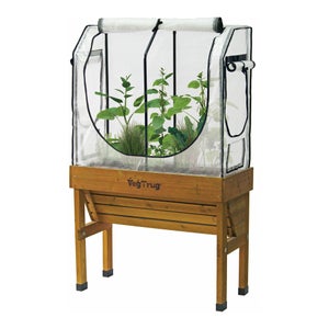 Vegtrug Small Wall Hugger Greenhouse Frame And Multi Cover Set
