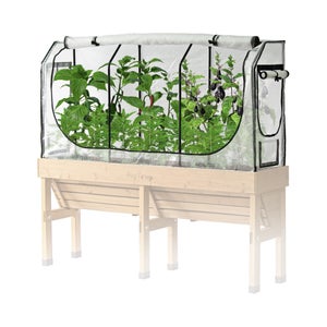 Vegtrug Medium Wall Hugger Greenhouse Frame And Multi Cover Set