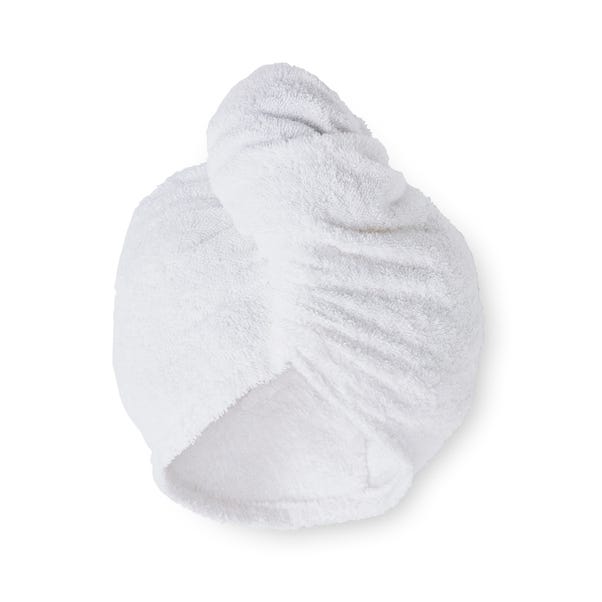 Pack of 2 Catherine Lansfield Quick Dry Cotton White Turbie Head Towel image 1 of 3