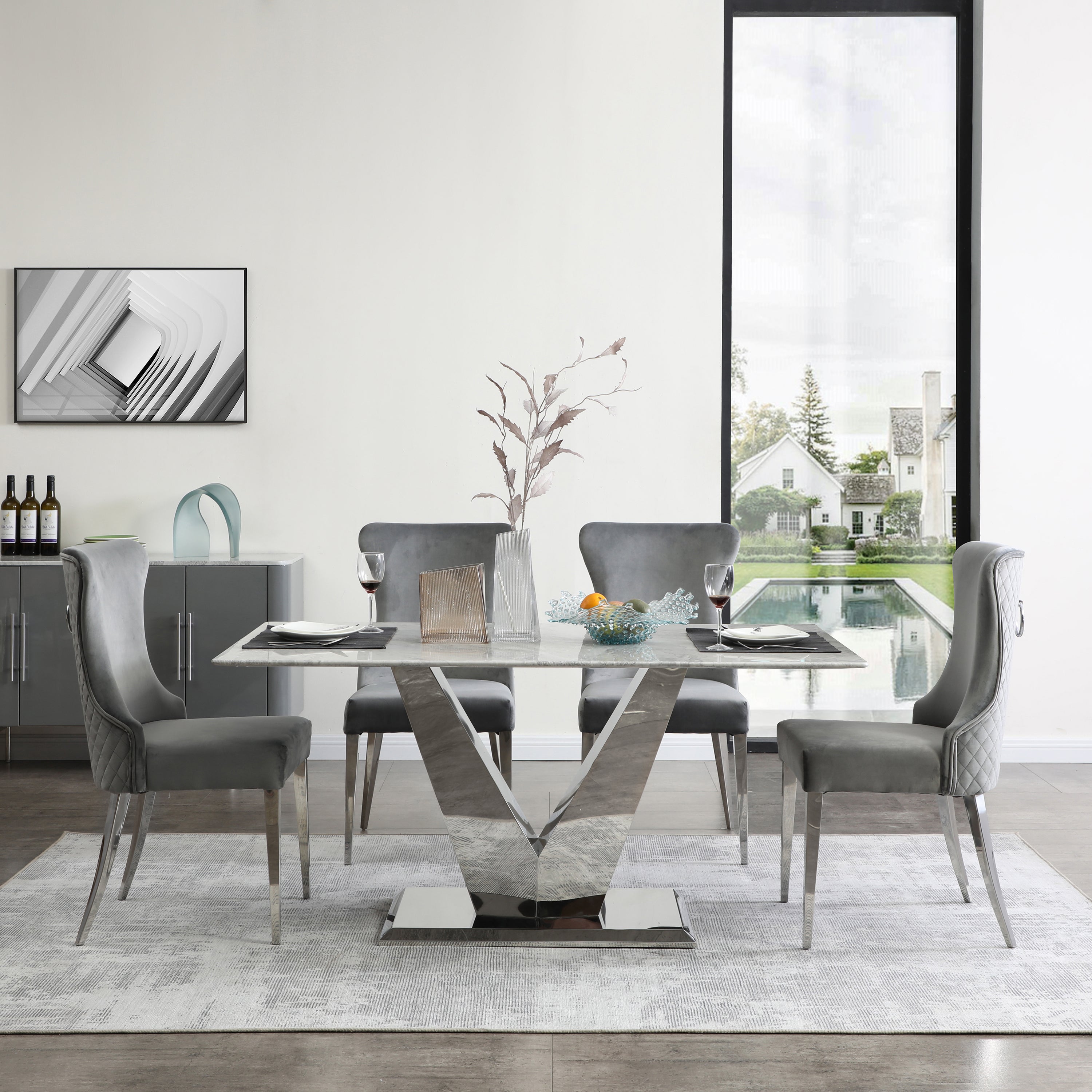 Indus Valley Metro Dining Table Off White