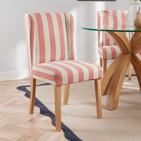 Oswald Dining Chair, Striped Print