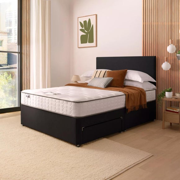 Silentnight Divan Bed With Fabric Paris Headboard