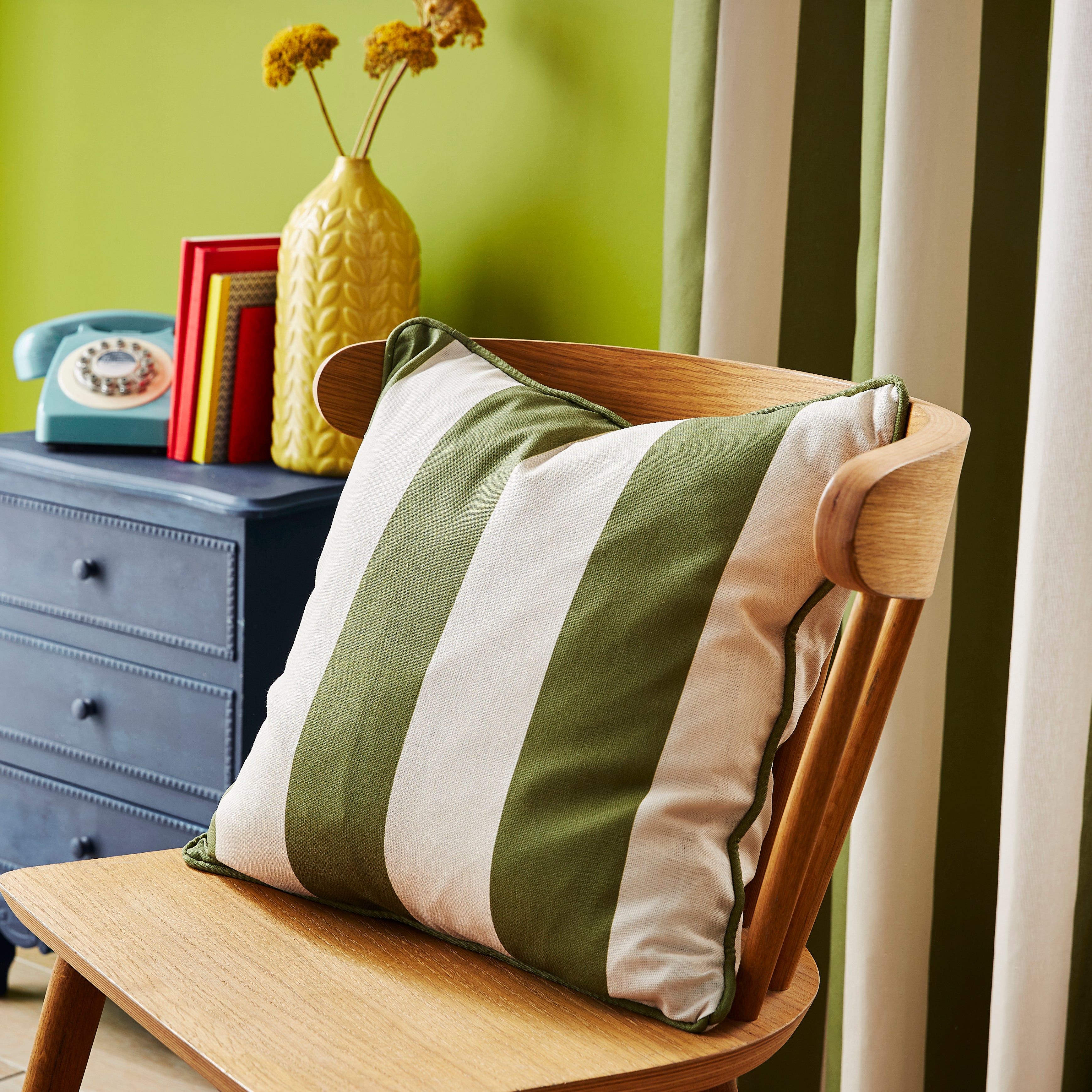 Pride Joy Striped Cushion Olive