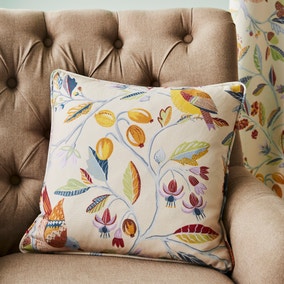 Bird and Berries Square Cushion