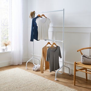 2 Tier Clothes Rail On Wheels