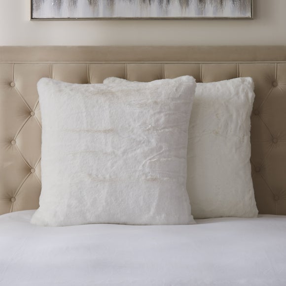 Click to view product details and reviews for Dorma Purity Faux Fur Continental Cushion.