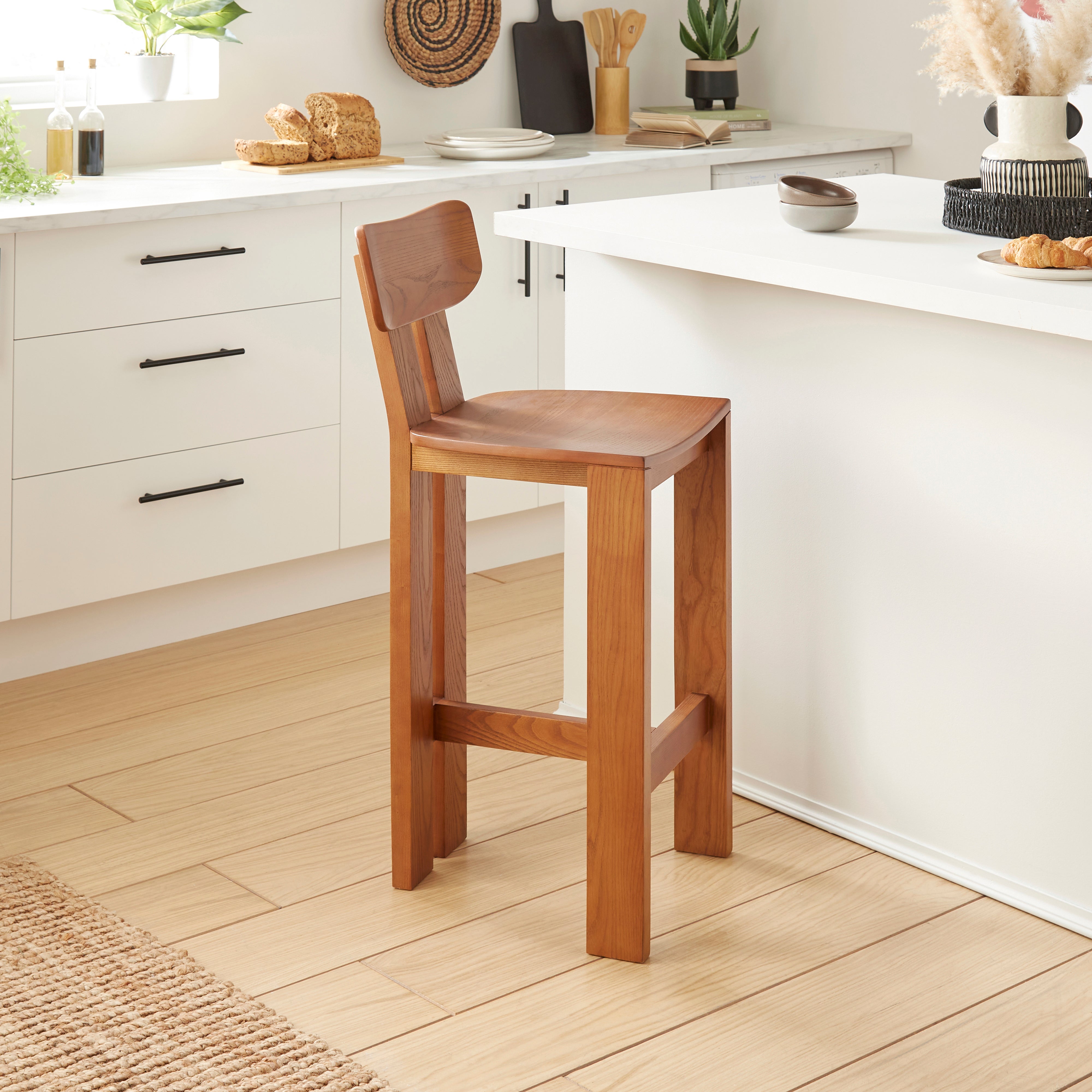 Cairo Counter Height Bar Stool, Stained Ash