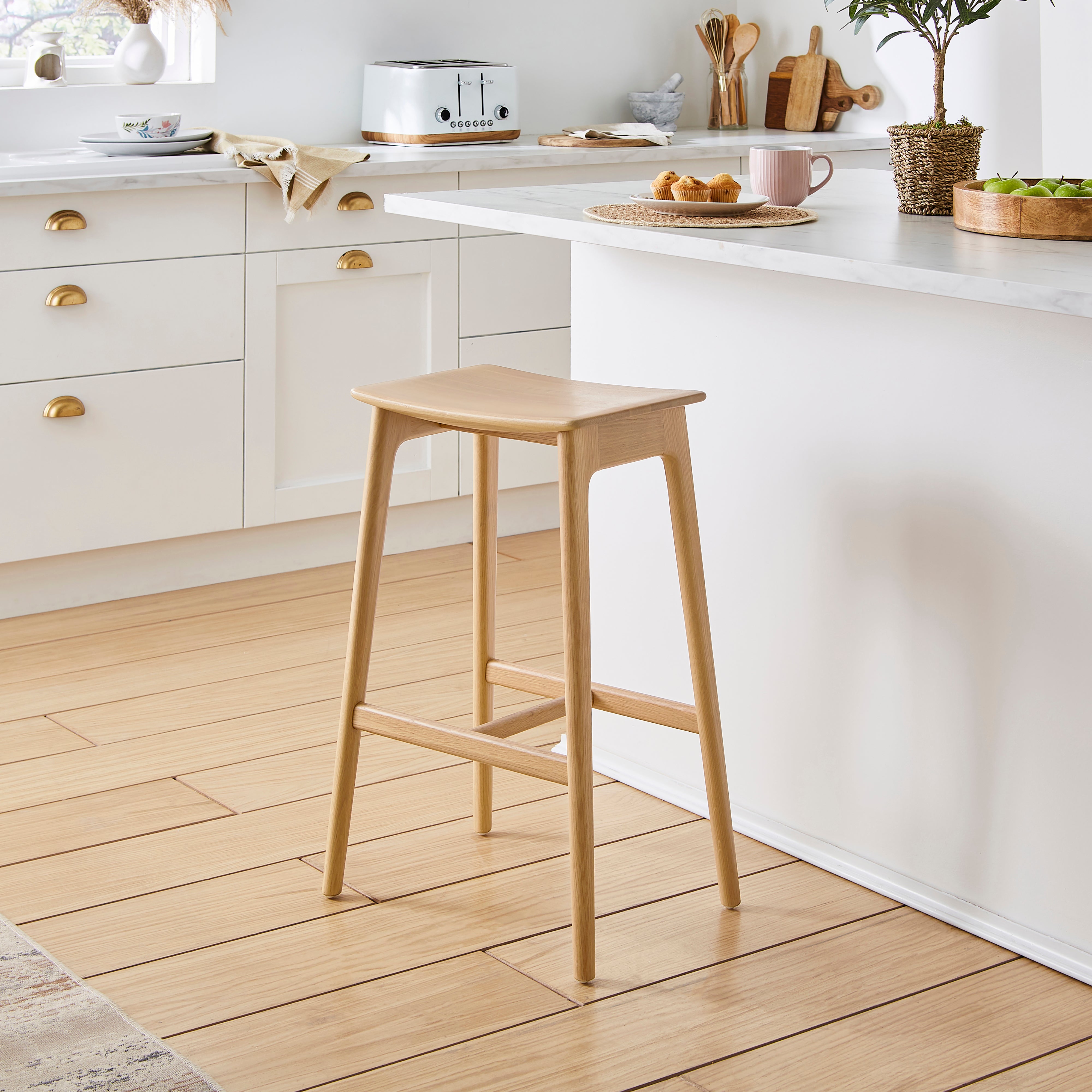 Albert Bar Stool Modern Oak