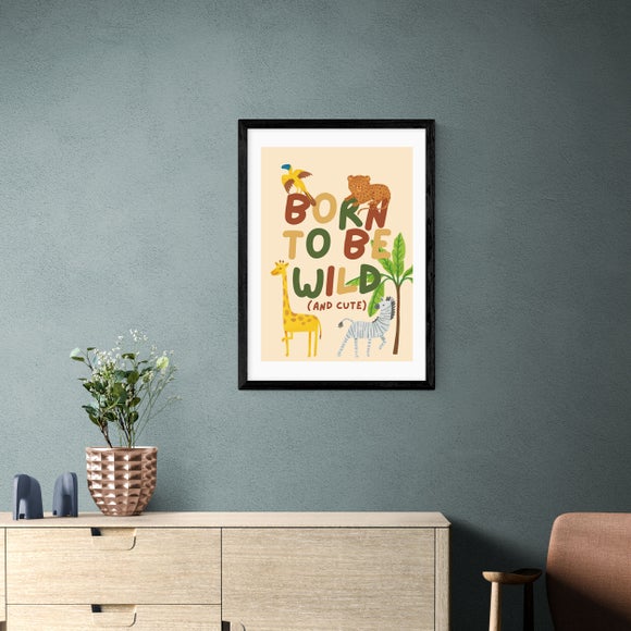 East End Prints - Born To Be Wild Cute Print by Mother & Sun Studio MultiColoured thumbnail