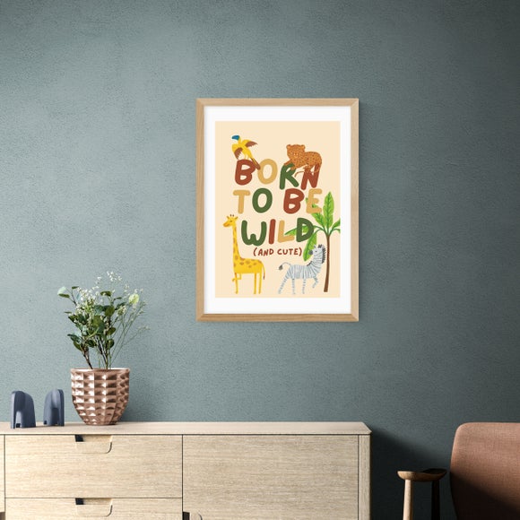 East End Prints - Born To Be Wild Cute Print by Mother & Sun Studio MultiColoured thumbnail