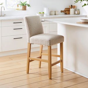 Oakley Counter Height Bar Stool- Natural Boucle