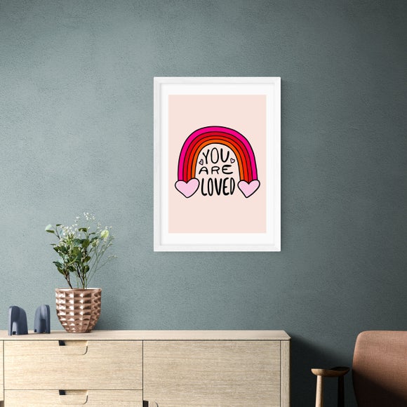 East End Prints - You are loved Print by Doodle By Meg MultiColoured thumbnail