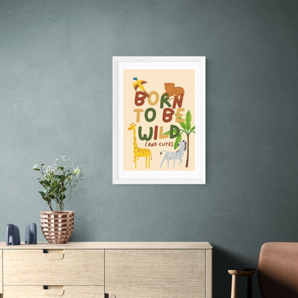 East End Prints - Born To Be Wild Cute Print by Mother & Sun Studio MultiColoured thumbnail