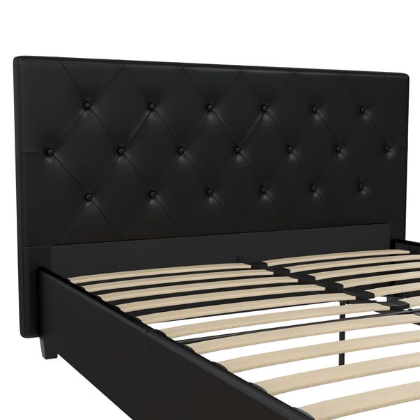 Dorel Living Denver Letto A Soppalco Con Testiera E Pediera Pannellate – Struttura In Legno, Finitura Blu, Per Spazi Piccoli
