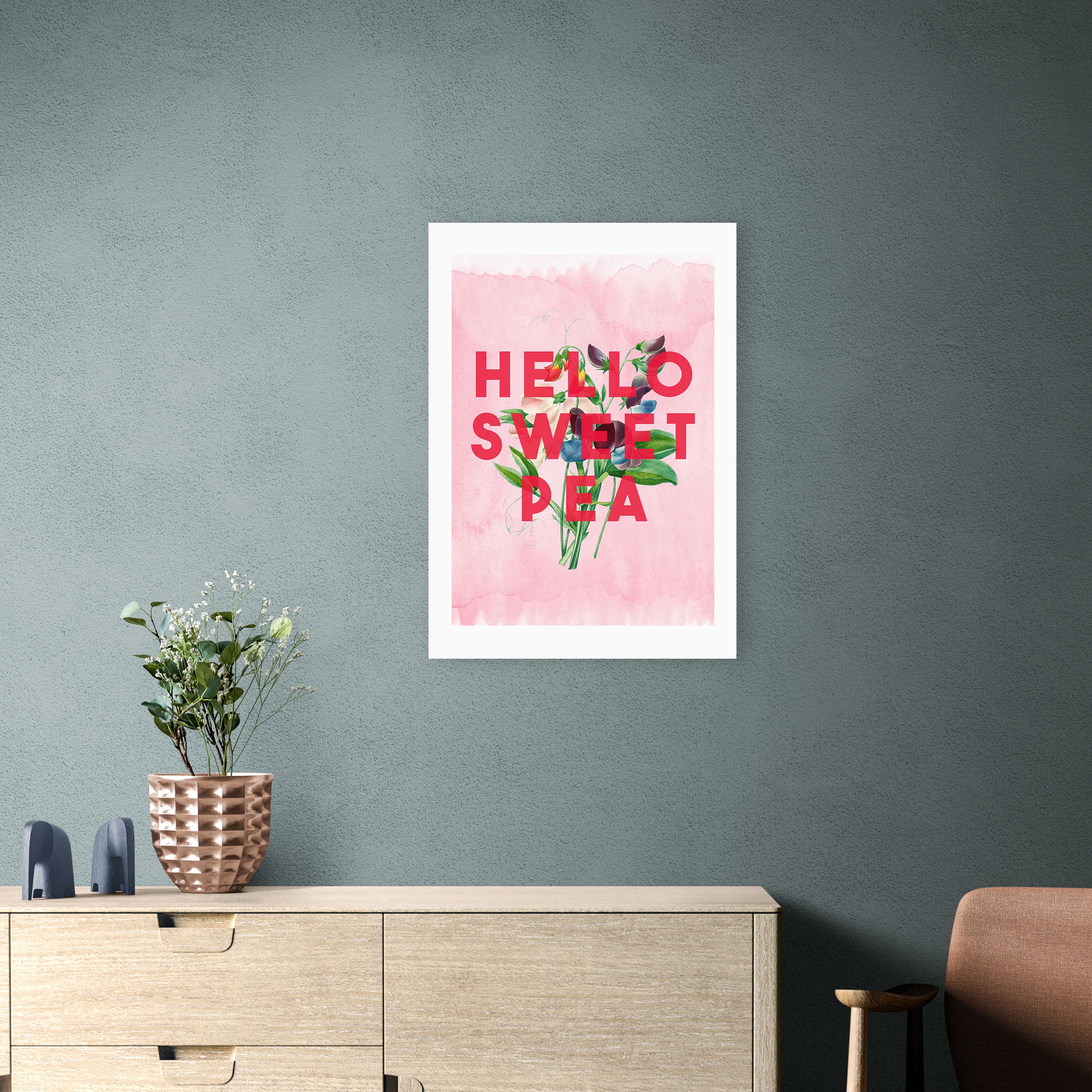 East End Prints Hello Sweet Pea Print by The 13 Prints