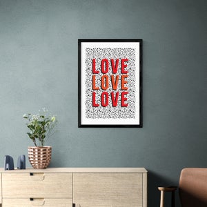 East End Prints Love Love Love Print By The Native State