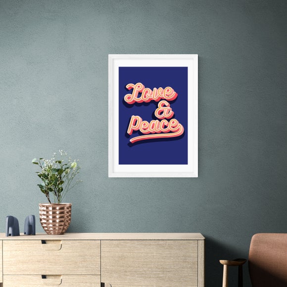 East End Prints LOVE AND PEACE Print by Show Me Mars