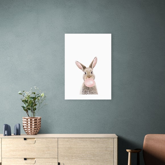East End Prints Bubble Gum Bunny Print by Sisi and Seb