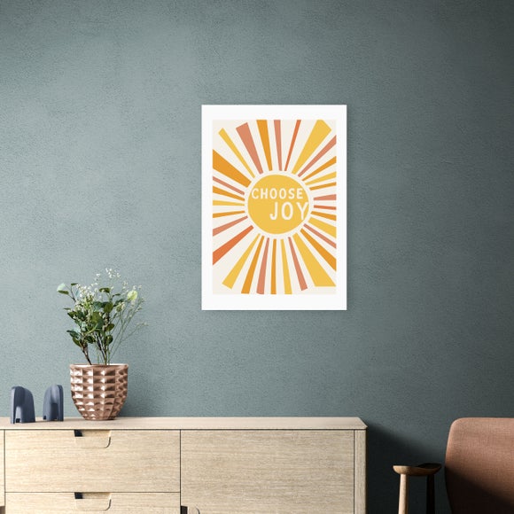 East End Prints - Choose Joy Print by Sisi and Seb Yellow thumbnail