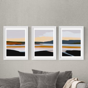 East End Prints Peaceful Calm Of Evening Triptych Print Set By Ana Rut Bre