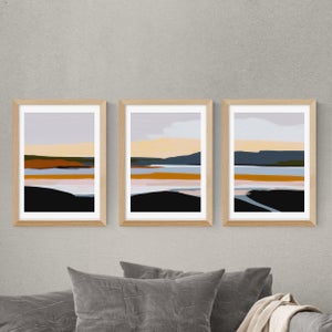 East End Prints Peaceful Calm Of Evening Triptych Print Set By Ana Rut Bre