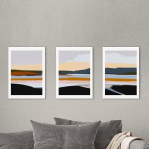 East End Prints Peaceful Calm Of Evening Triptych Print Set By Ana Rut Bre