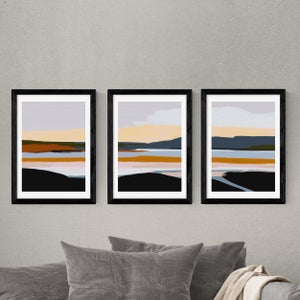 East End Prints Peaceful Calm Of Evening Triptych Print Set By Ana Rut Bre